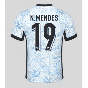 Fotbalové Dres Portugalsko Nuno Mendes #19 Venkovní Oblečení ME 2024 Krátký Rukáv